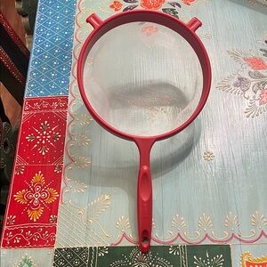 Red Kitchen Strainer
